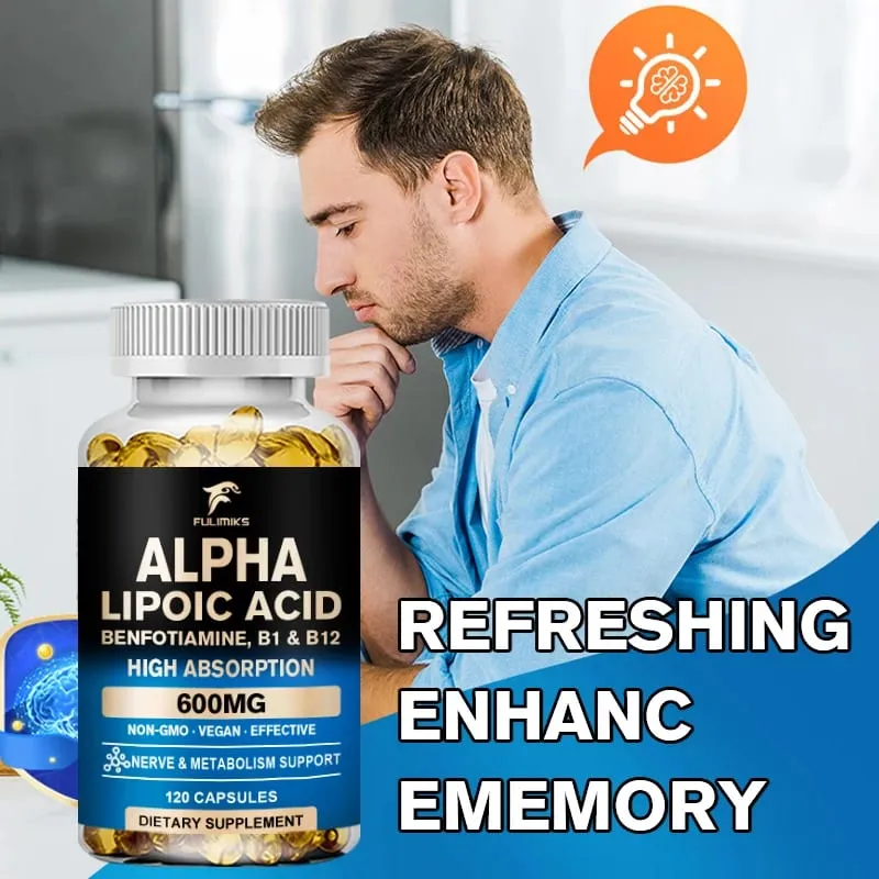 Premium Alpha Lipoic Capsules Help Promotemetabolism Protect The Skin Antioxidantingredient Prevent Continuous Hair Loss — image 3
