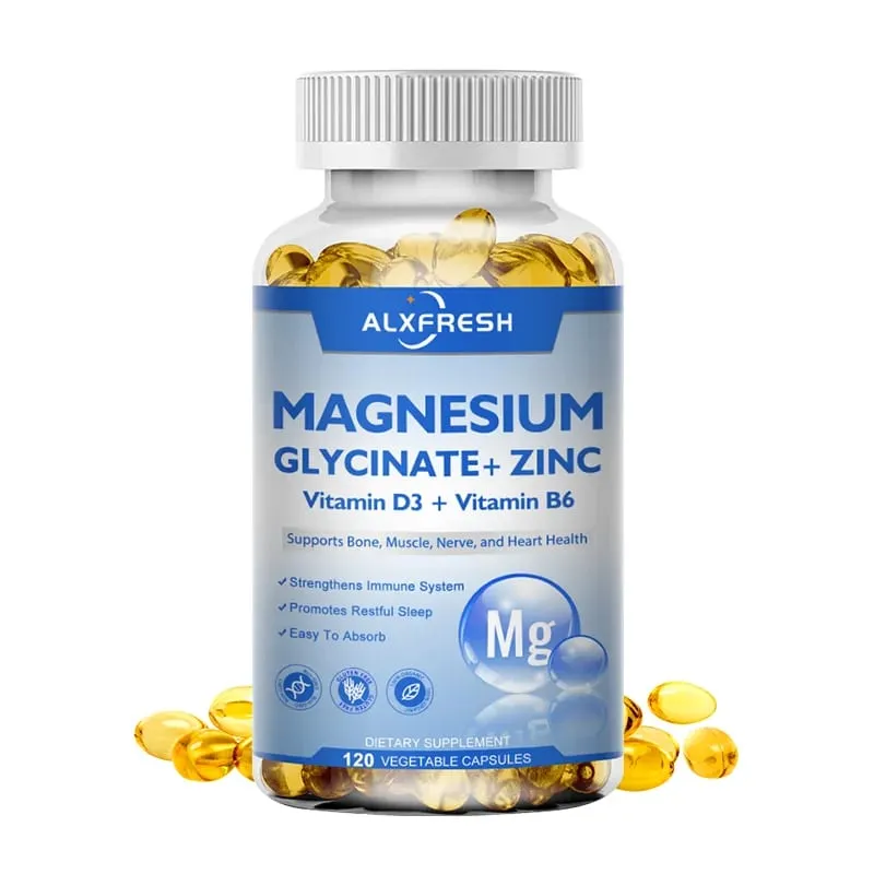Magnesium Capsules Support Energy Metabolism Heart Rhythm Relax Muscles Stabilize Mood Improve Sleep Quality Relieve anxiety