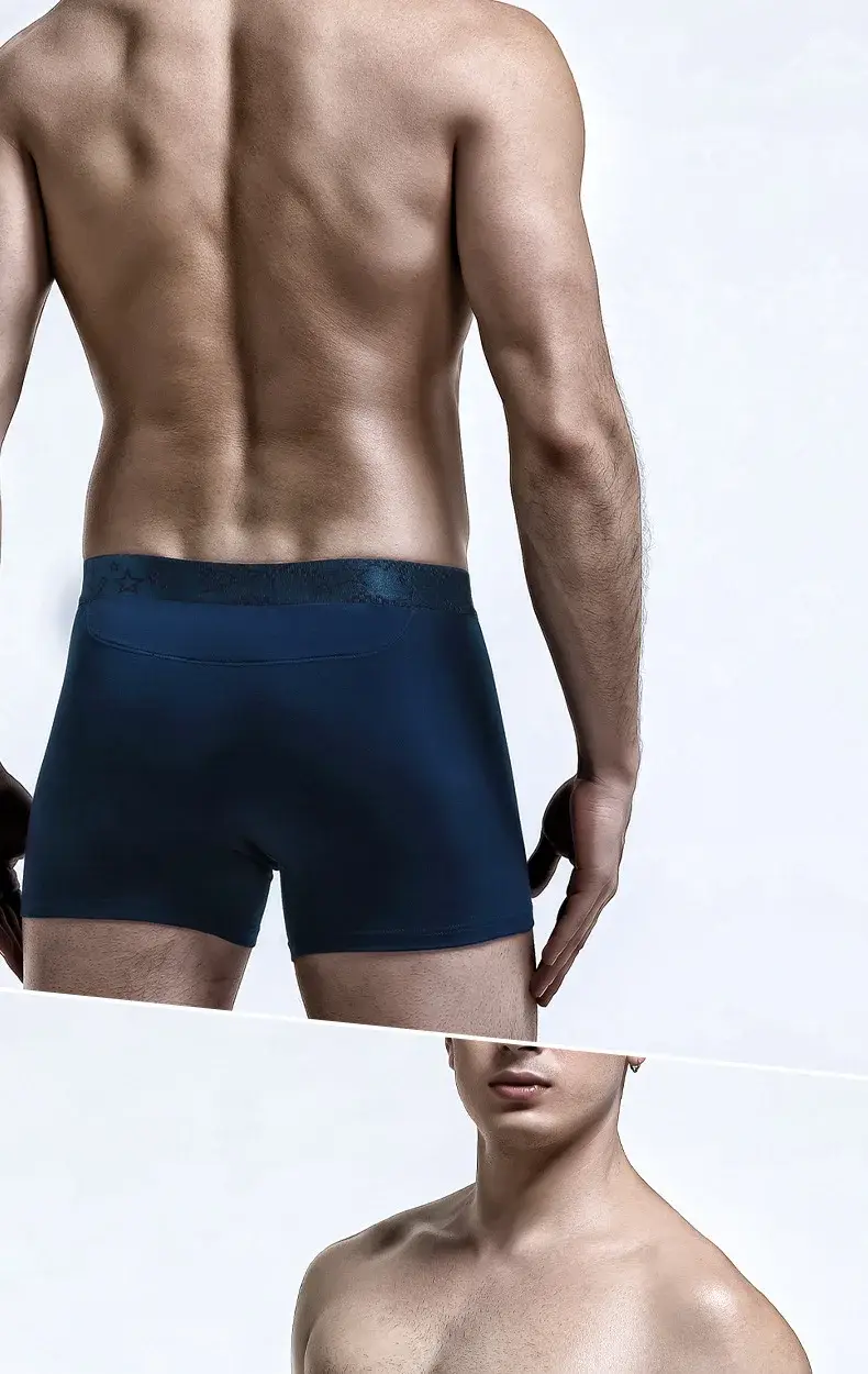 Men's Boxers Shorts Push Up Underwear Modal Pantie Man Breathable Magnetic Ice Silk Bullet Separation Pouch Underpants Cueca