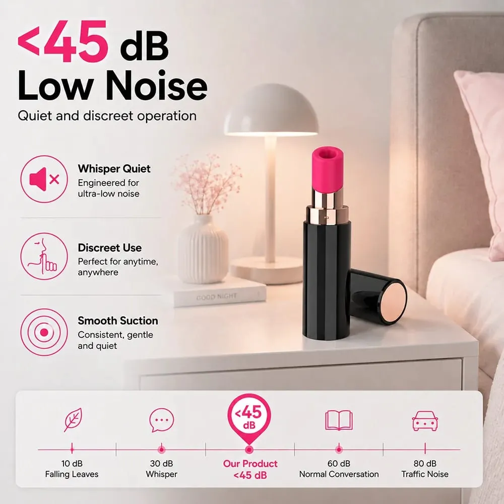 6 โหมด Clitoral ดูดลิปสติก Vibrator สำหรับผู้หญิง Quiet แบบพกพาหัวนมนวด Masturbator ของเล่นสำหรับผู้ใหญ่ Stimulator