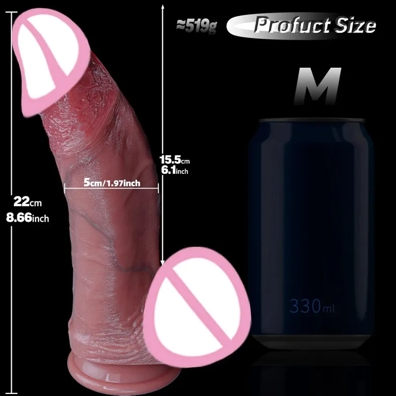 Huge Thick Dildo Realistic Dildos Diameter Girth Dildo for Anal G-spot Stimulate Body-Safe Big Anal Toys with Suction Cup Giant — image 8