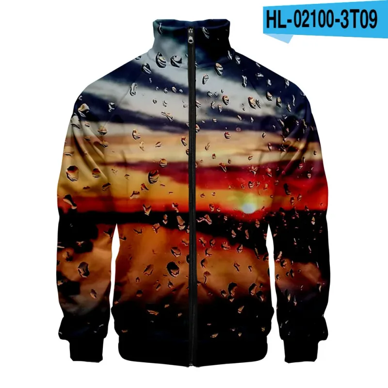Harajuku Popular Rain 3D Print Zipper Raglan Jacket Windbreaker Boys/Girls Comfortable Stand Collar Jackets Coats — image 20