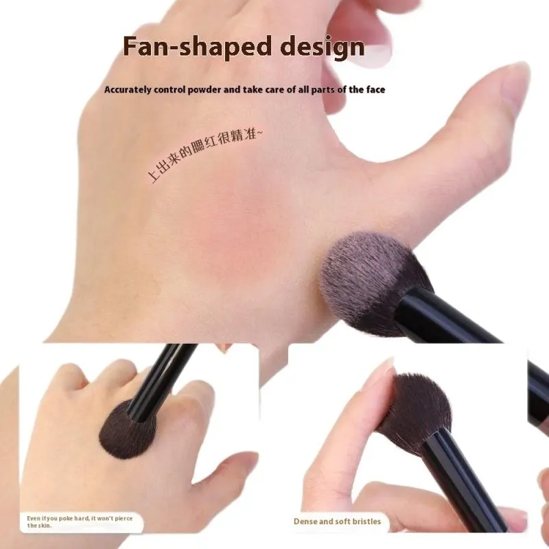 【1Pcs Small Fan Shape Blusher Brush Powder Blush Cream Liquid Blush Makeup Brushes Precise Blush Brush Makeup Tools】 — image 1
