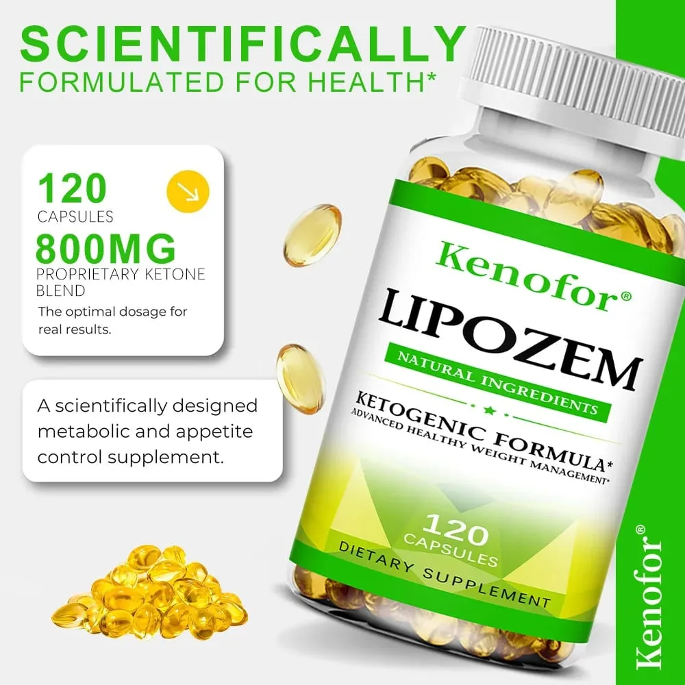 Natural Lipozem Capsules - Digestive Health Appetite Suppression Metabolism Weight Management — image 2