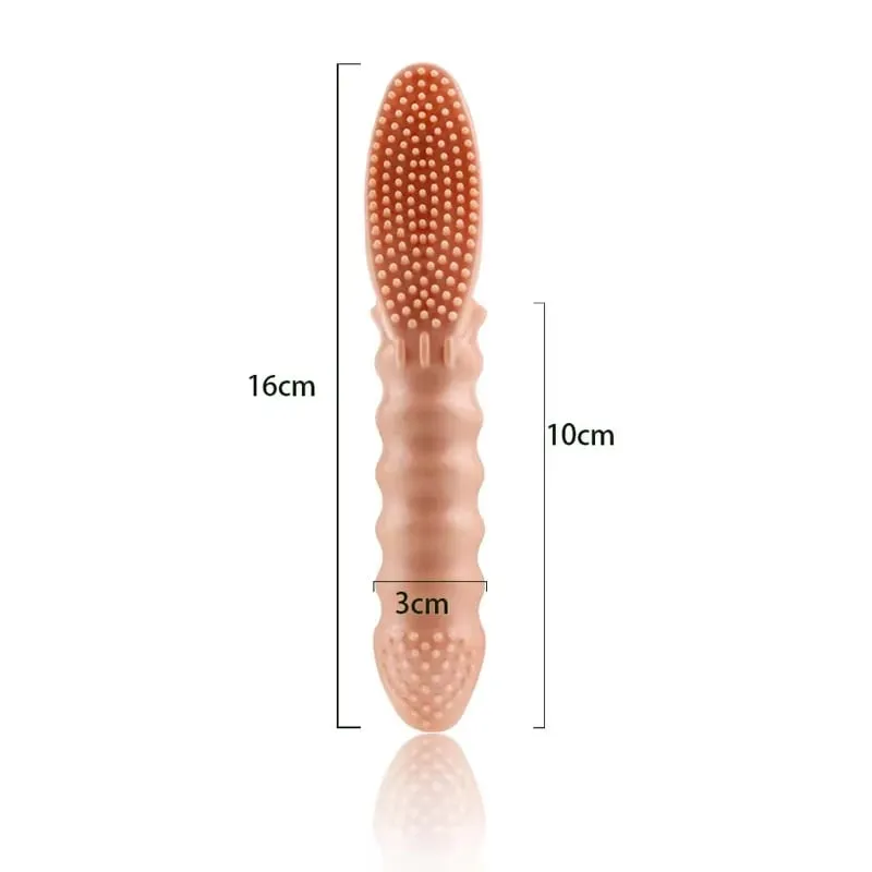 Couples Clitoral Vagina Finger G Spot Vibrator Stimulator Massager Finger Sleeve Adult Games Erotic Sex Toys For Women Men — image 6