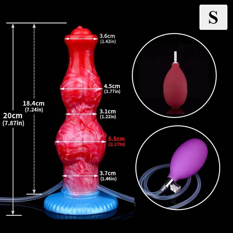 Gode gonflable à énorme nœud avec ventouse forte, Plug Anal gonflable en Silicone, entraîneur, jouets sexuels pour débutants, pour femmes et hommes — image 14