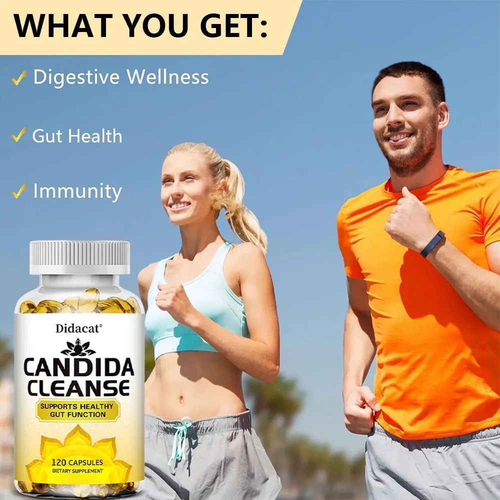 Candida Cleanse-Mengandungi Herba Asli dan Probiotik Untuk Menyokong Fungsi Usus Yang Sihat dan Kesihatan Imun Sesuai untuk Uniseks — image 6
