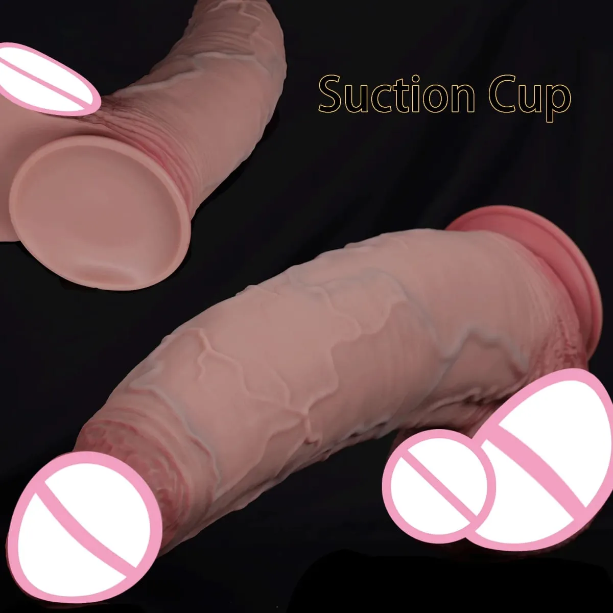 Superrealistischer Riesendildo, dicker, weicher Silikon-Penis-Saugnapf, geeignet für die vaginale Einführung, Sexspielzeug für Erwachsene für Frauen, Männer, Schwule — image 5