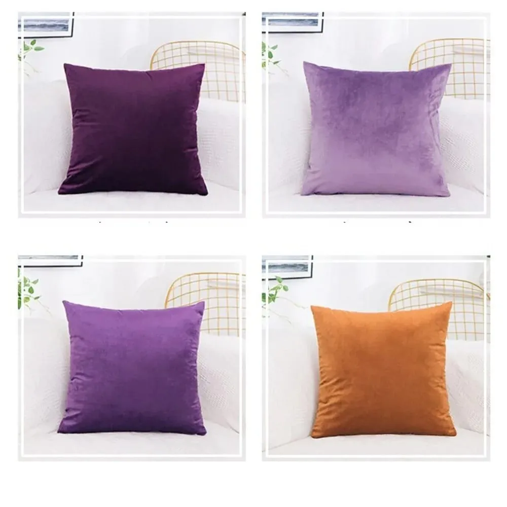 Solid Velvet Cushion Cover 30x50/45x45/50x50/55x55/60x60cm Decorative Throw Pillow Case for Home New Year — image 6