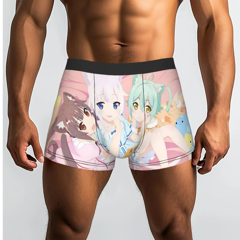 อะนิเมะ N-Nekopara Chocola วานิลลาชุดชั้นในชายพิมพ์เกมกางเกงบ็อกเซอร์กางเกงขาสั้นกางเกงกางเกงนุ่ม — image 24