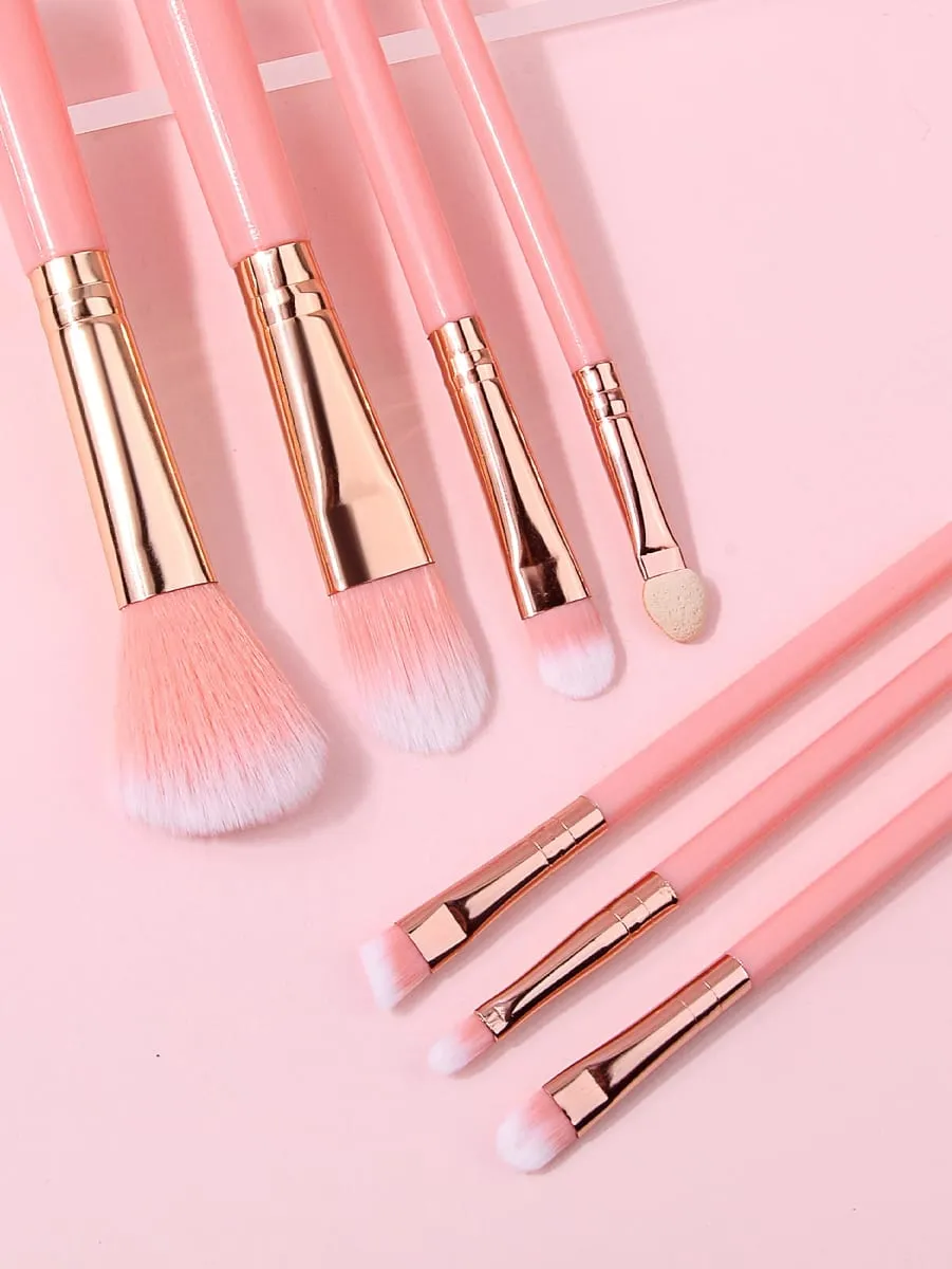 10Pcs Makeup Brush Set Soft Cosmetic Brushes Kit With Makeup Sponge Triangle Powder Puff For Face Eye Daily Beauty Makeup Tools — image 5
