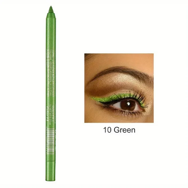 Crayon Eyeliner nacré 17 couleurs, coloré, imperméable, longue durée, mat, lisse, facile à porter, fard à paupières, stylo Eyeliner, maquillage pour les yeux