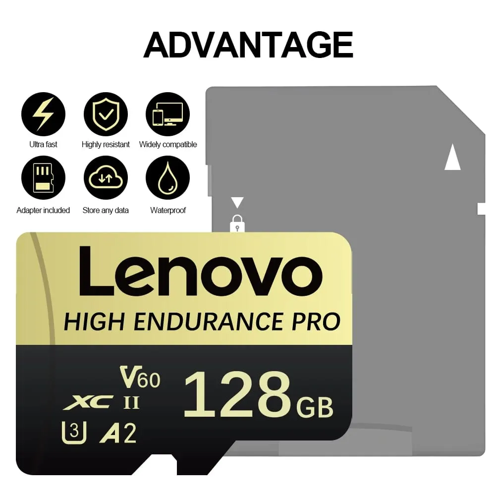 Lenovo High Speed Class 10 Mini SD Memory Card 256GB Micro TF Card for Smartphone - 32GB 64GB 128GB 256GB 512GB Options Availabl — image 2