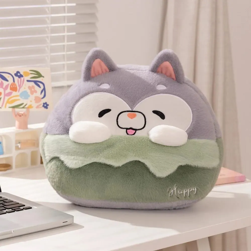 New 2-in-1 Hand Warmer Bag Cartoon Animal Throw Pillow Blanket Soft Thicken Nap Blanket Office Home Car