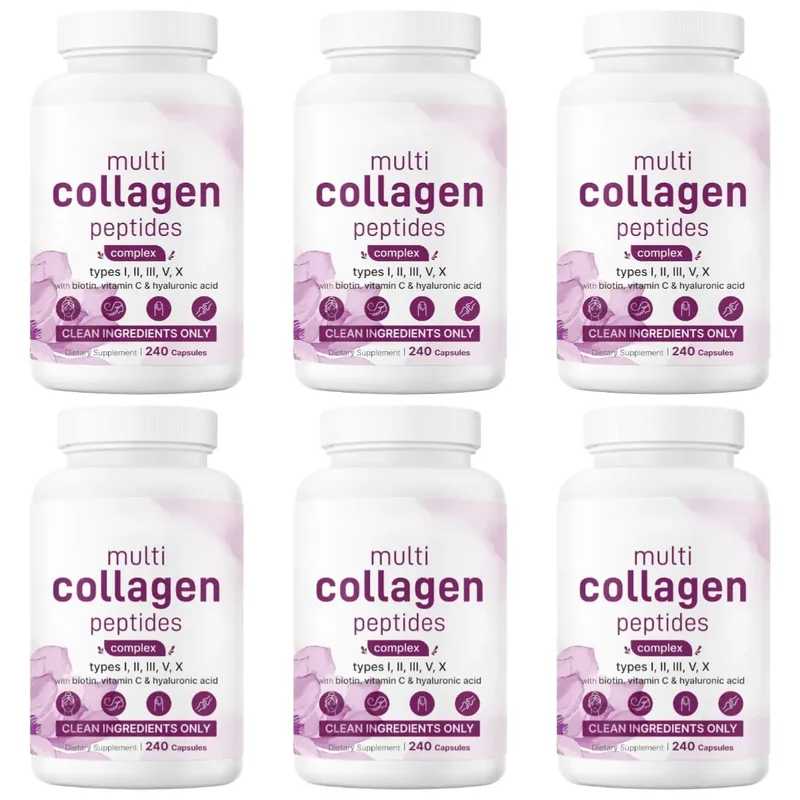 Multi Collagen Peptides Kapslar med Biotin Vitamin C och Hyaluronsyra Innehåller ägg och fisk 240 kapslar — image 12