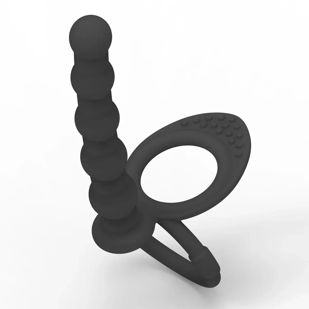 Silicone Double Cock Ring Anal Beads Butt Plug Dildo Clitoris Vagina Prostate Massager Sex Toys For Adult Women Couples Sex Shop — image 3