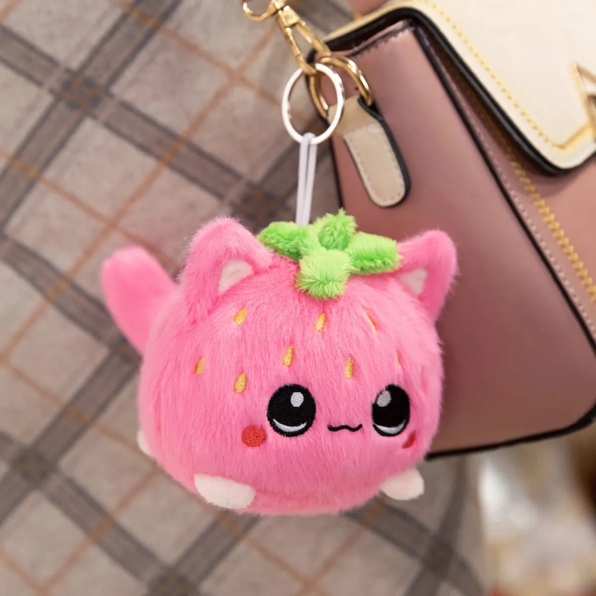 Cute Plush Dolls With Strawberry Cat Stuffed Soft Toys Cushion Sofa Pillow Birthday Gift Room Decor Children's Friends Birthday — image 7