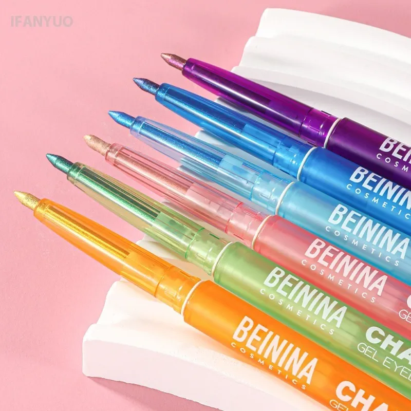 Metallic Chameleon Gold Eyeliner Gel Pen Pearlescent Polarized Glitter Green Inner Eye Liner Shiny Multicolor Soft Eyes Pigment