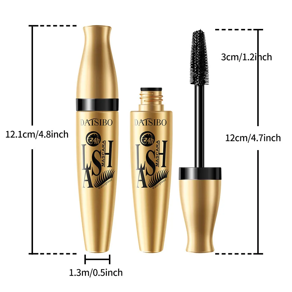 3D Fiber Mascara Long Black Waterproof Black Mascara Volume Curling Eyelash Extension Makeup Cosmetic Mascara Liquid