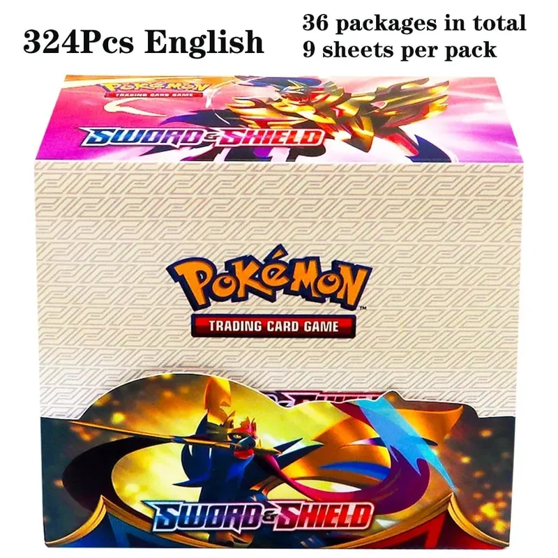 324Pcs Pokemon TCG: Sword & Shield Tempest Bonds Booster Box Trading Card Game Pokemon Card Kids Toys Board Game