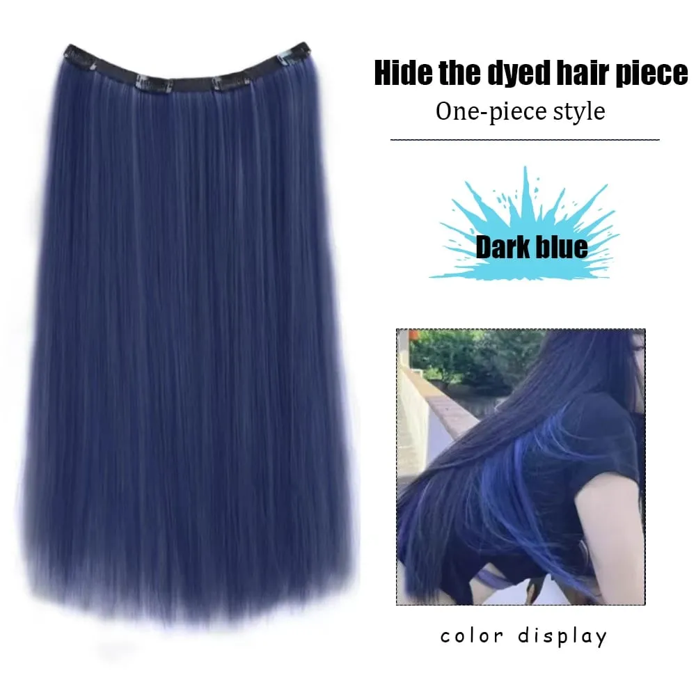 22‘’ Invisible 4Clip Long Straight Colored Synthetic Hair Extension Easy to Wear Suitable for Women's Daily or Holiday Wear. — image 11