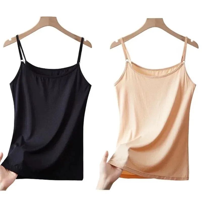 Cotton Feel Solid Sling Camisole Women Crop Top 35-75kg Sleeveless Sexy Slimming Vest Tank Base Tee Underwear Daily Staple 2026 — image 18
