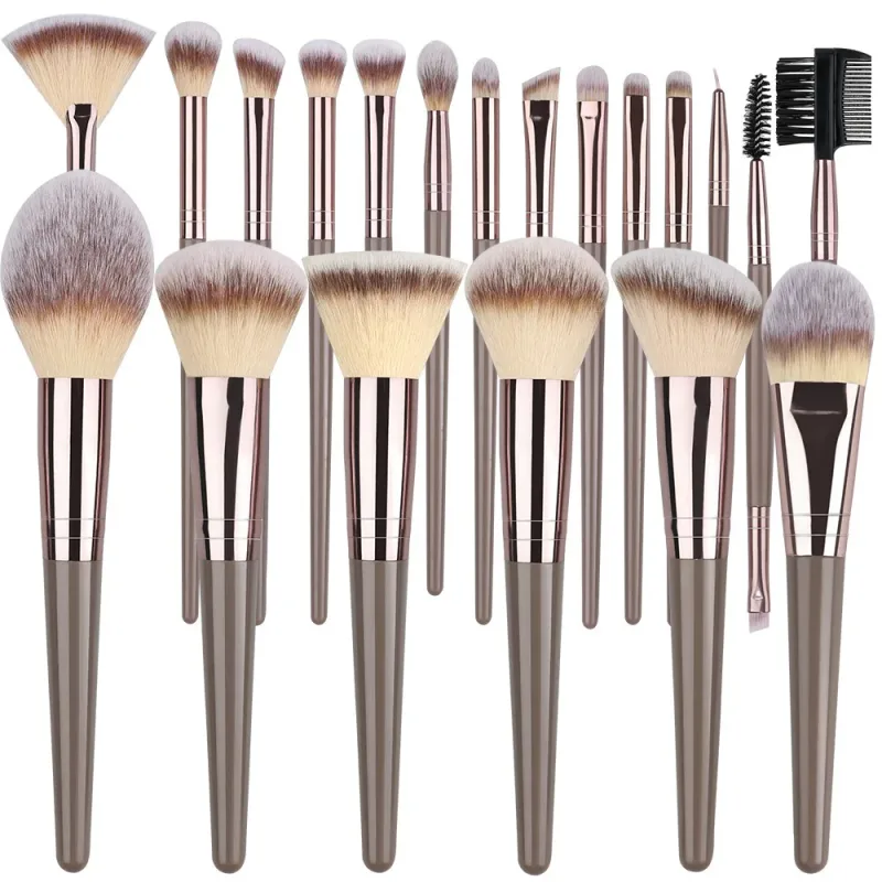 20Pcs Makeup Brushes Set Soft Synthetic Fiber Foundation Eyeshadow Blending Blush Powder Contour Beauty Tool
