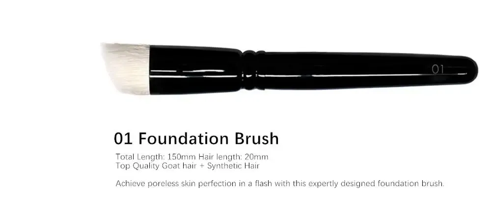 WG Luxury Squirrel Hair Foundation Powder Eye Shadow Crease Blending แปรงแต่งหน้า Precision Detail เครื่องสำอางค์แปรงเครื่องมือ — image 12