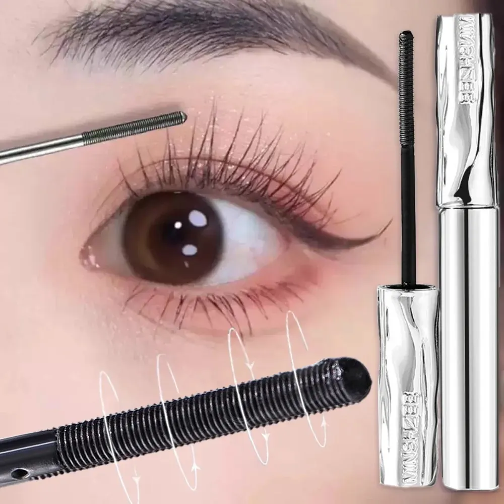 Steel Tube Mascara-Special Spiral Brush Waterproof LongLasting Silk Fiber Mascara keep Each Eyelash Curled for aLong Time Makeup — image 2