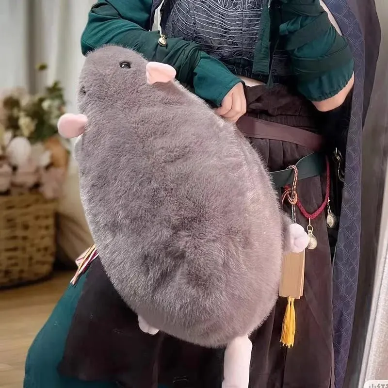 Soft Oversized Animal Figure Cute Simulation Big Mouse Plush Toy Pillow Birthday Gift 1Pcs 35/50/90cm Cartoon Flower Branch Rat — image 7