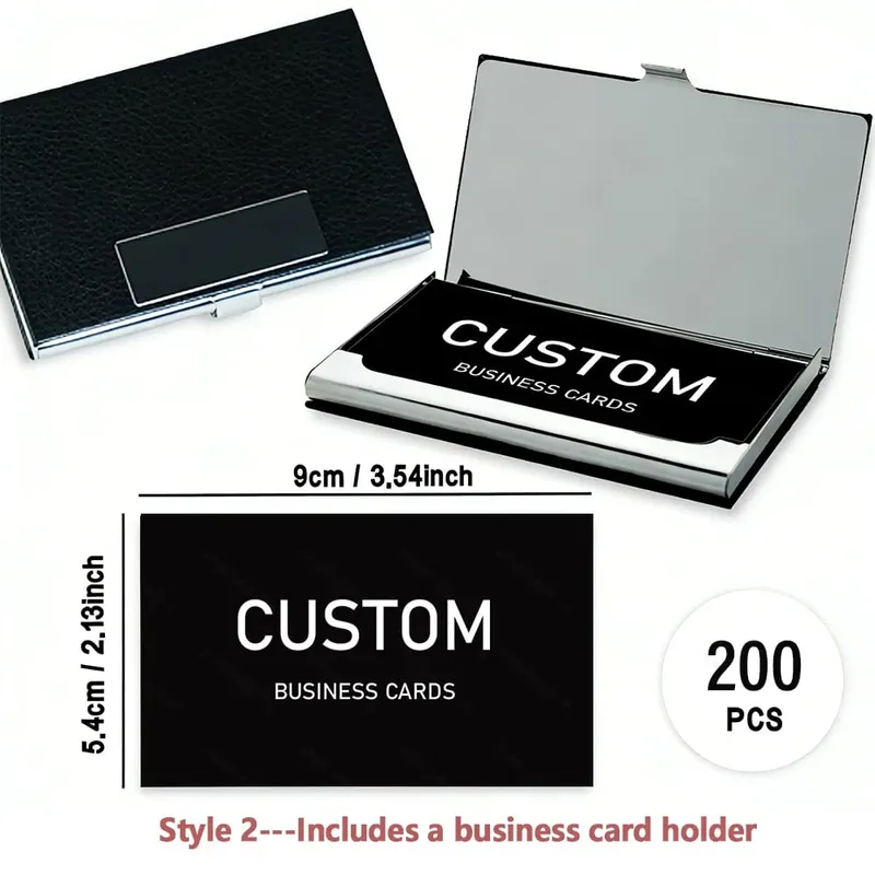 200/500/1000pcs Customizable Cards Personalized Business Cards with Acrylic Storage Box Matte Film Thank You Invitations — image 16