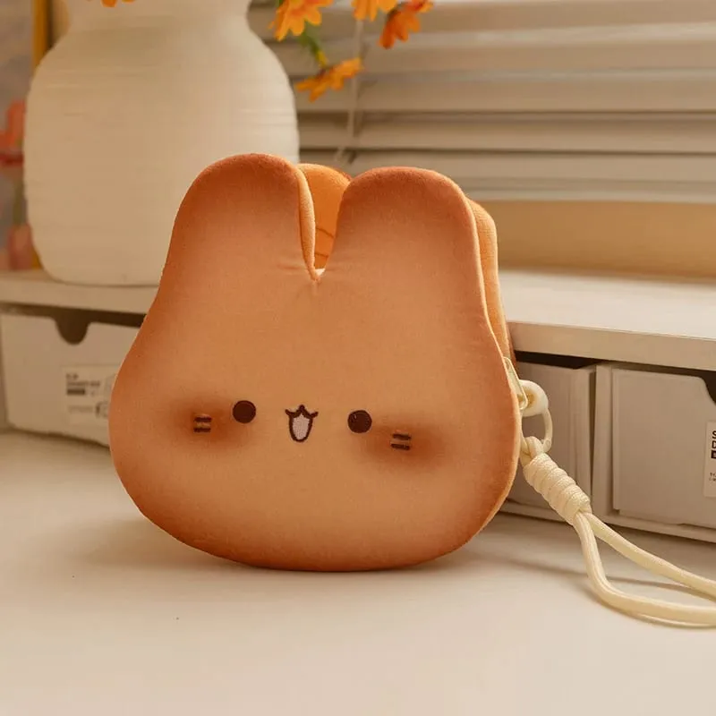 Adorable Cookie Rabbit Plush Toy Small Storage Bag Kawaii Kitten Plushies Room Decor Gift For Girl — image 8