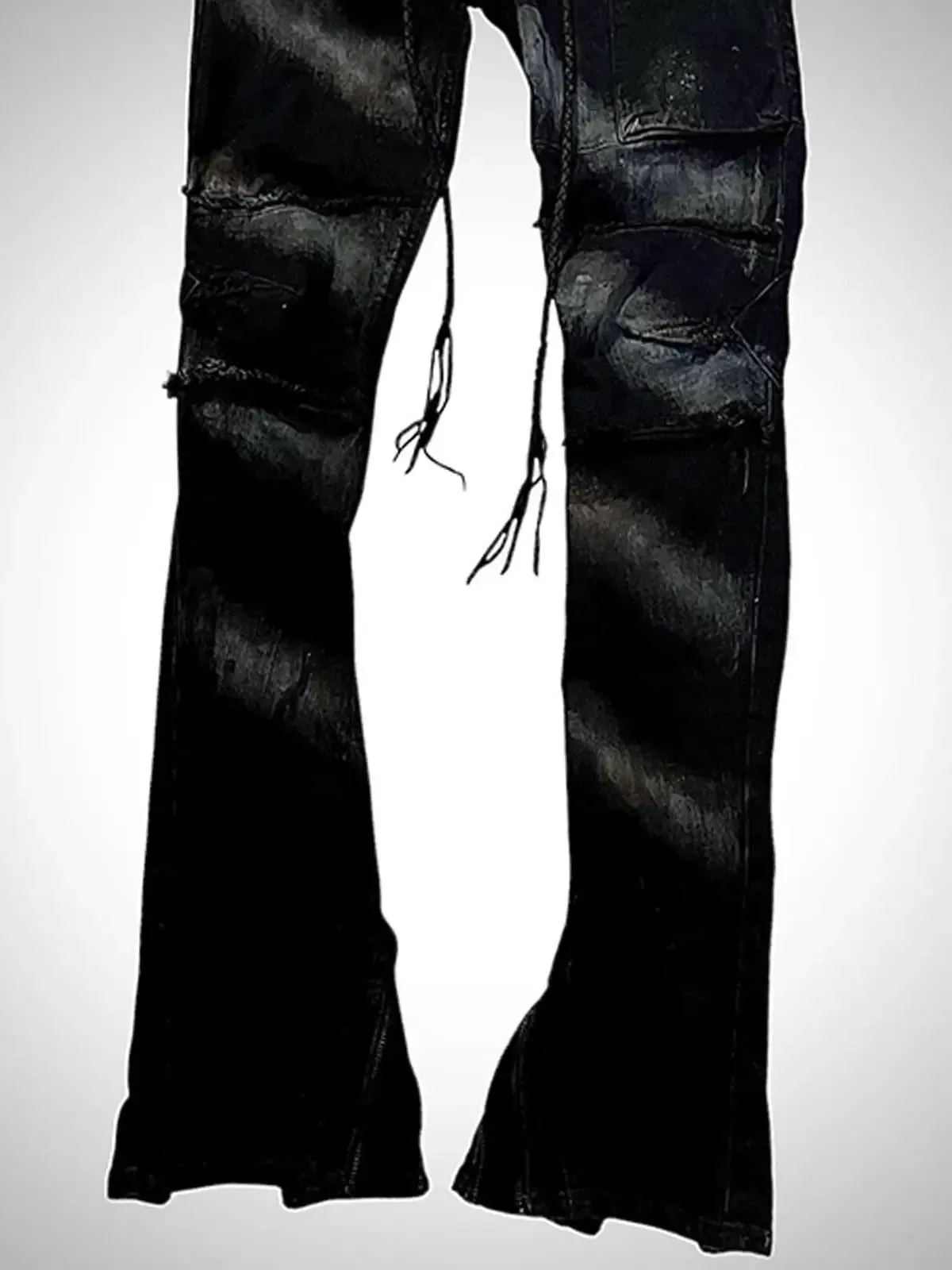 Ifsixwasnine Vision Washed Striped Lace-Up Slim-Fit Pull Jeans — image 5