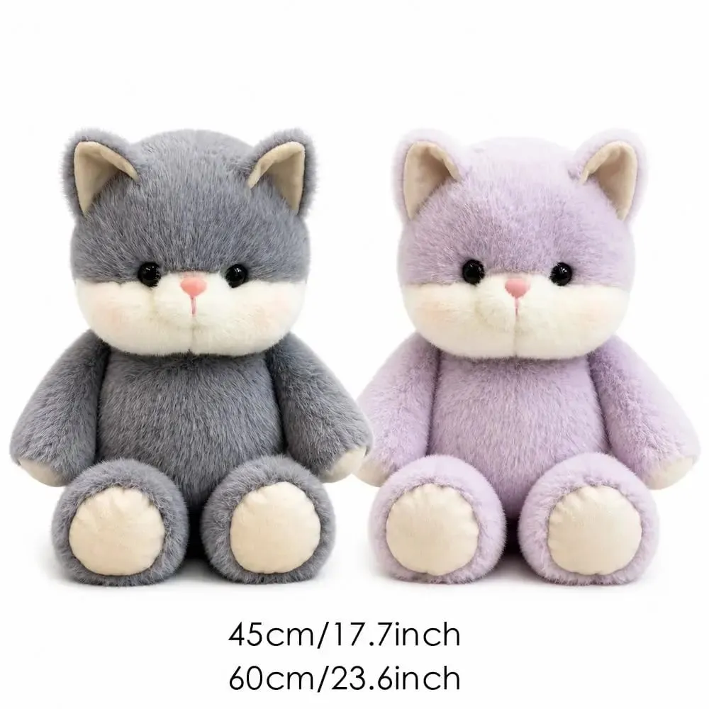 Creative Gift Soft Cat Stuffed Animal Plush Pillow Emotional Support 17.7inch Plush Toy Cat Pattern Cute Stuffed Animals Plush