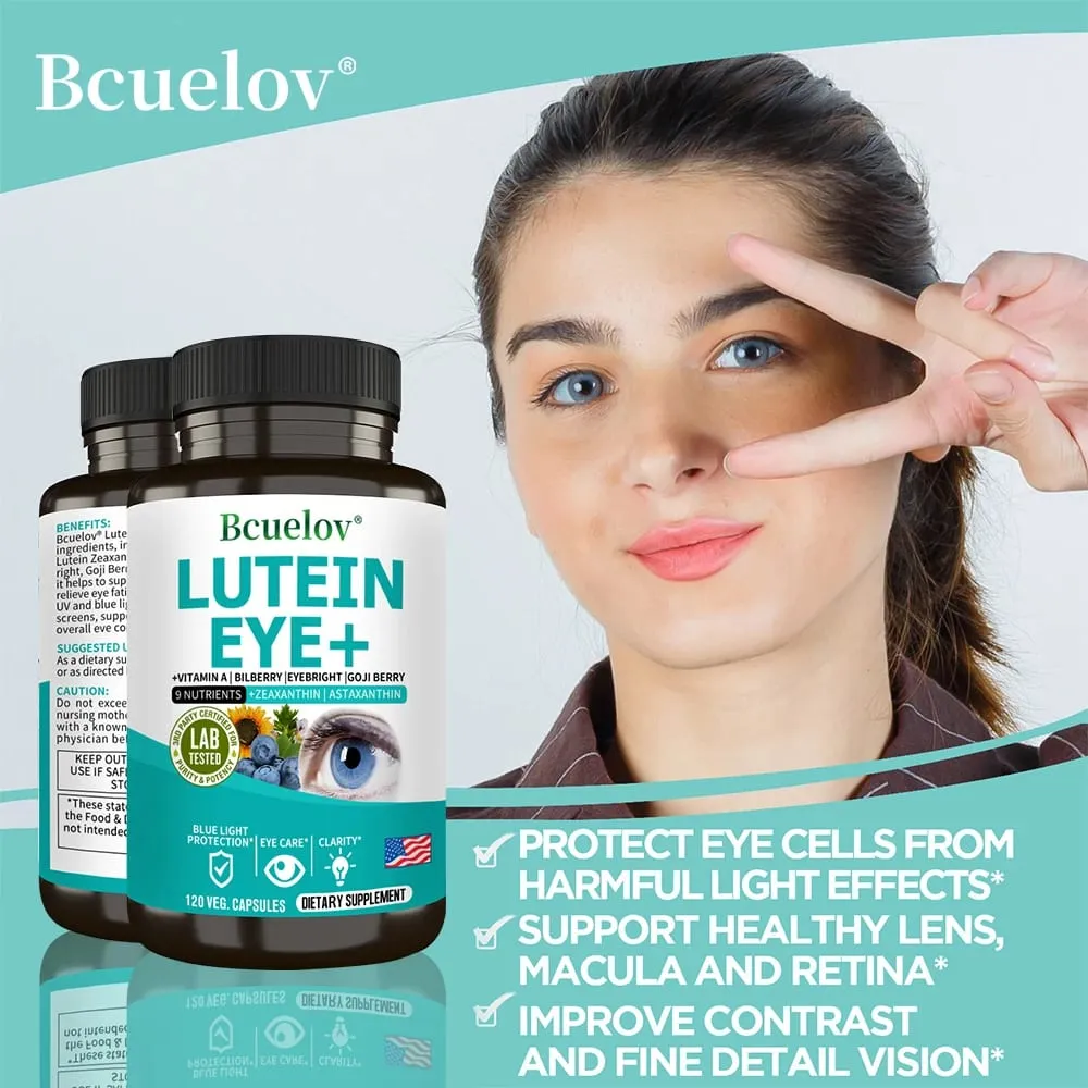 Lutein Supplement Containing Vitamin A Zeaxanthin Astaxanthin and Bilberry Extract To Support Vision Health and Eye Health — image 5
