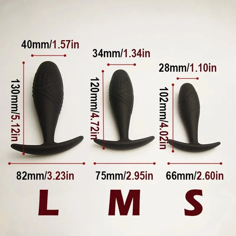 Silikon-Anus-Buttplugs mit konischer Basis für Komfort, strukturiertes Analsex-Spielzeug, Trainer-Training, Analplug, Buttplug, Butplug — image 6