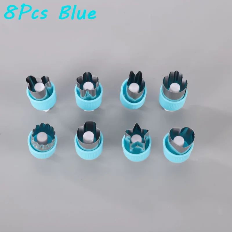 3/5/8Pcs Pressed Fruit Printing Cutting Flower Vegetable Kitchen Embossing Biscuit Cookie Cutting Mold For Kids Lunch Bento Box — image 12