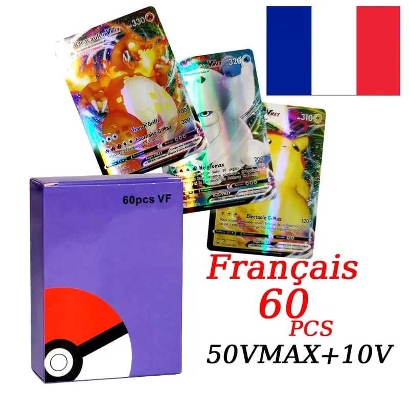 French Version Pokemon Cards VMAX V EX GX MEGA Carte Collection Battle Trainer Children's Christmas Toys Gift — image 12