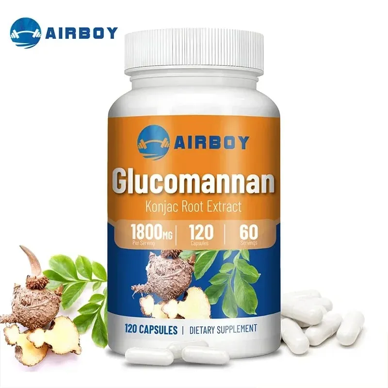 Glucomannan 1800mg - Promotes Energy Production Increases Satiety Appetite Suppressant Supplement — image 2