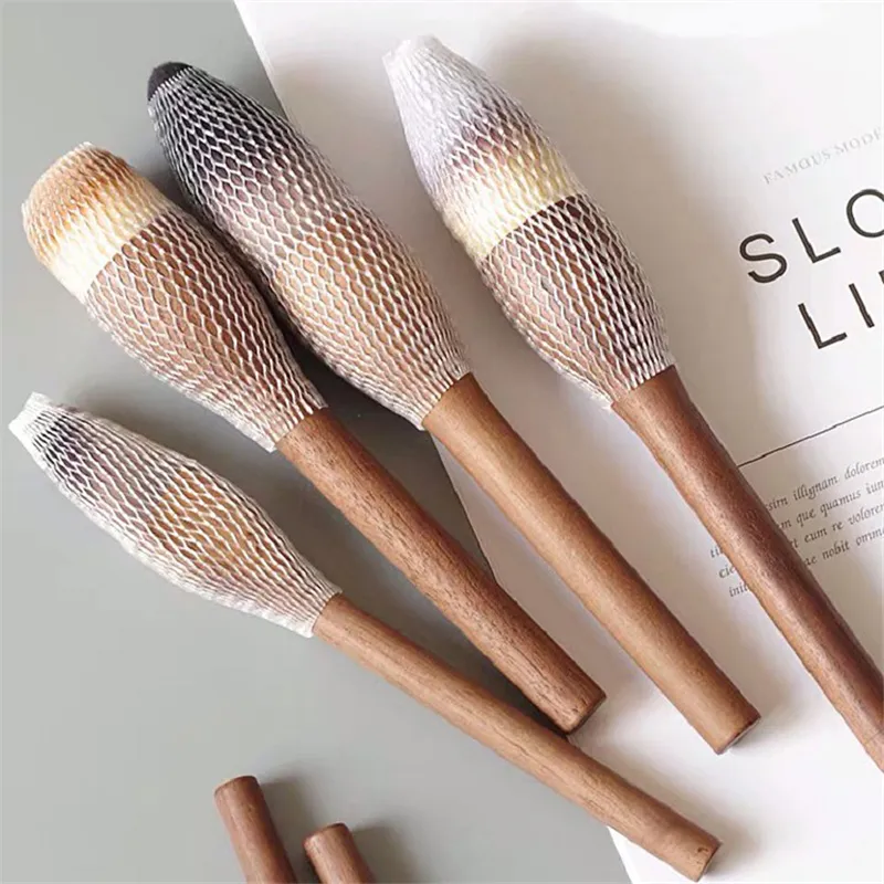 Walnut Wood Handle Makeup Brush Loose Powder Foundation Blush Contour Brushes Super Soft High Density Makeup Tools Brushes — image 5