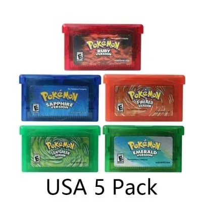 GBA Video Game Cartridge Console Card Pokemon Emerald Ruby FireRed LeafGreen Sapphire Multi-language for GBA/NDS