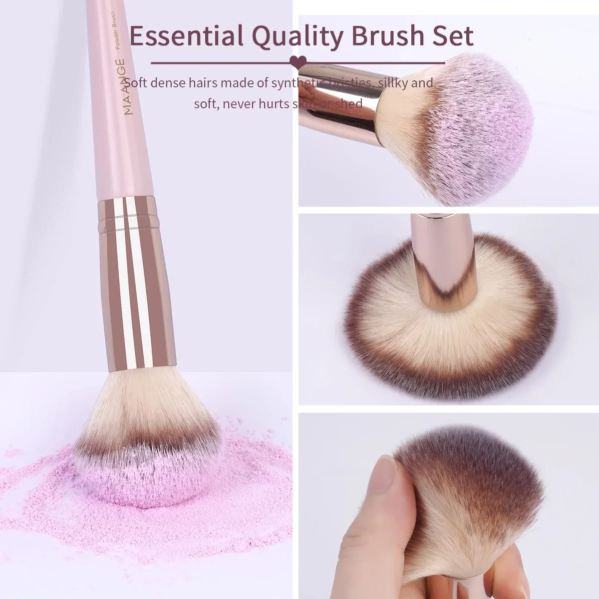 20pcs Professional Makeup Brush Set with Storage Bag Foundation Brush Powder Brush Eyeshadow Brush Basic Makeup Brushes — image 4