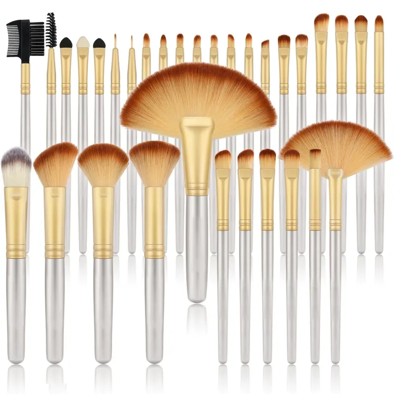 32Pc Makeup Brush Set Cosmetic Tools for Powder Eye Shadow Foundation Blush Blending Beauty Makeup Brush Kit for Makeup Starters — image 17