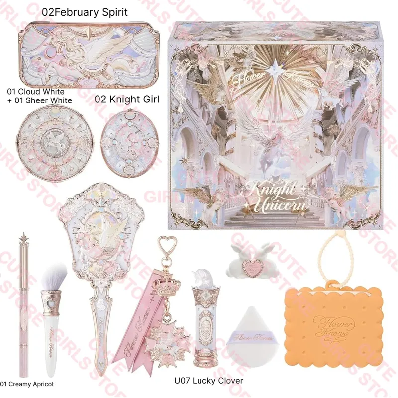 Flower Knows Knight Unicorn Collection Mini All-In Gift Set- with Lipstick Blush Eyeshadow Powder Lip Liner Mirror & Tools — image 8