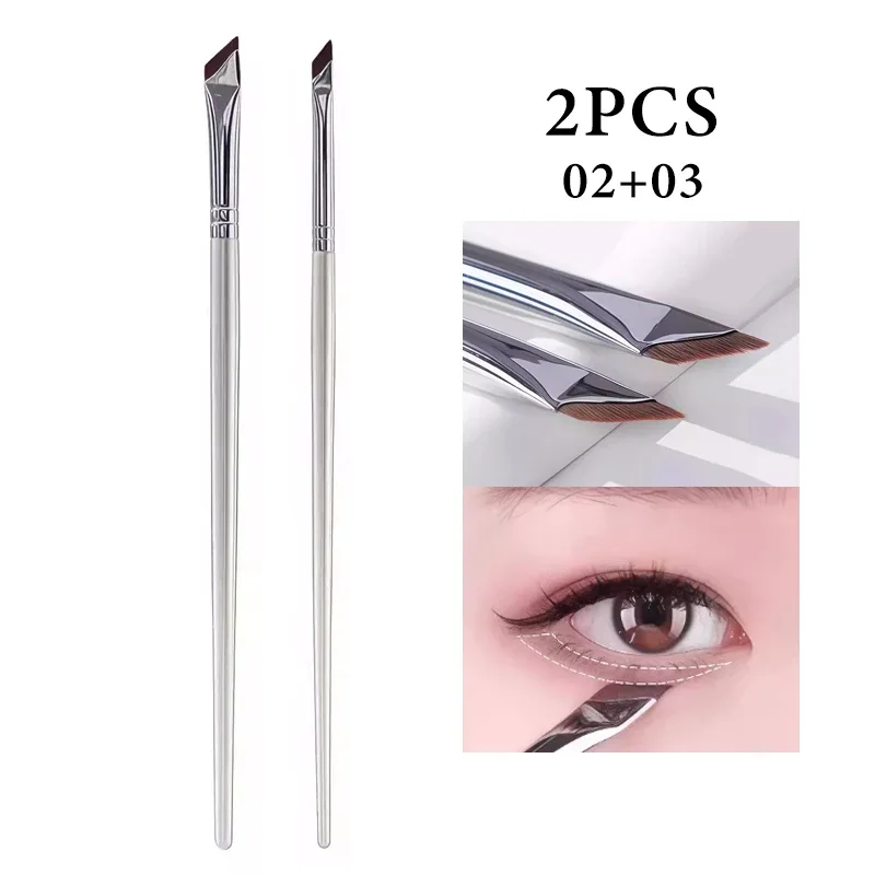 1/2/3PCS Professional Ultra Thin Angled Eye Liner Brush Fine Angle Flat Eyebrow Contour Makeup Detail Brushes Face Makeup Tools — image 9