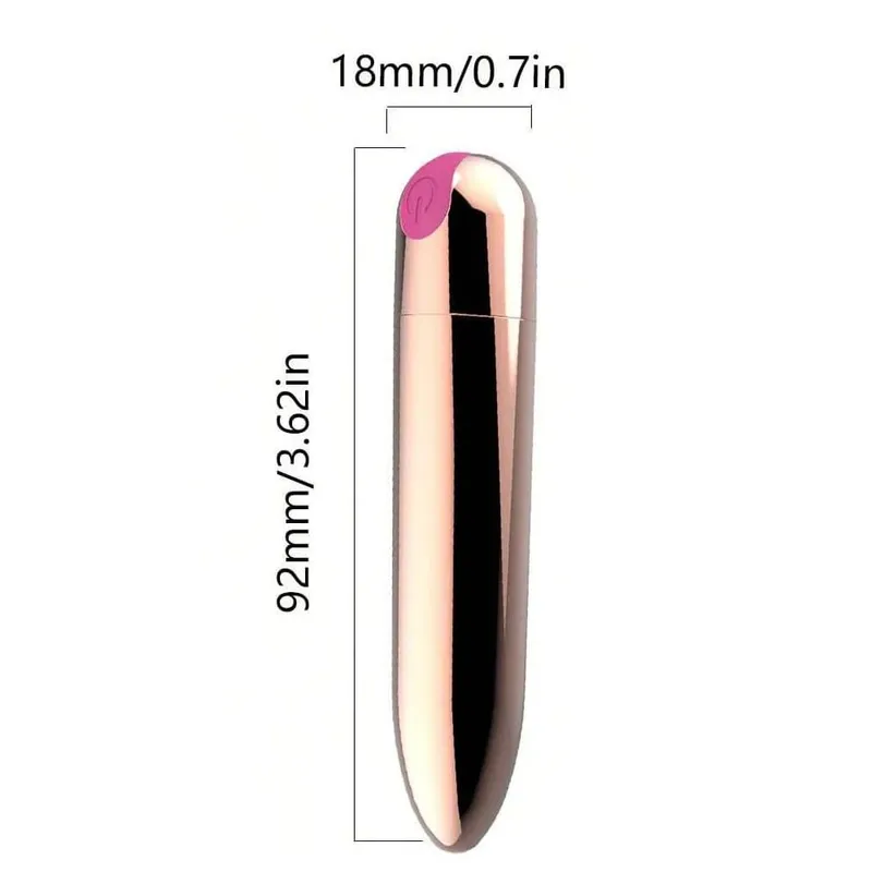 USB Rechargeable Bullet Vibrator - Waterproof Mini Powerful Vibrator 10 Modes Clit G-Spot Stimulator Sex Toy for Women — image 18