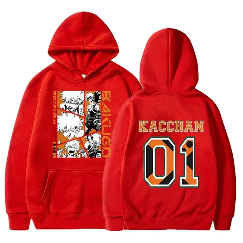 Anime Bakugou Katsuki printed hoodies for men and women, fashionable pullovers for autumn and winter, and women's sweatshirts — image 7