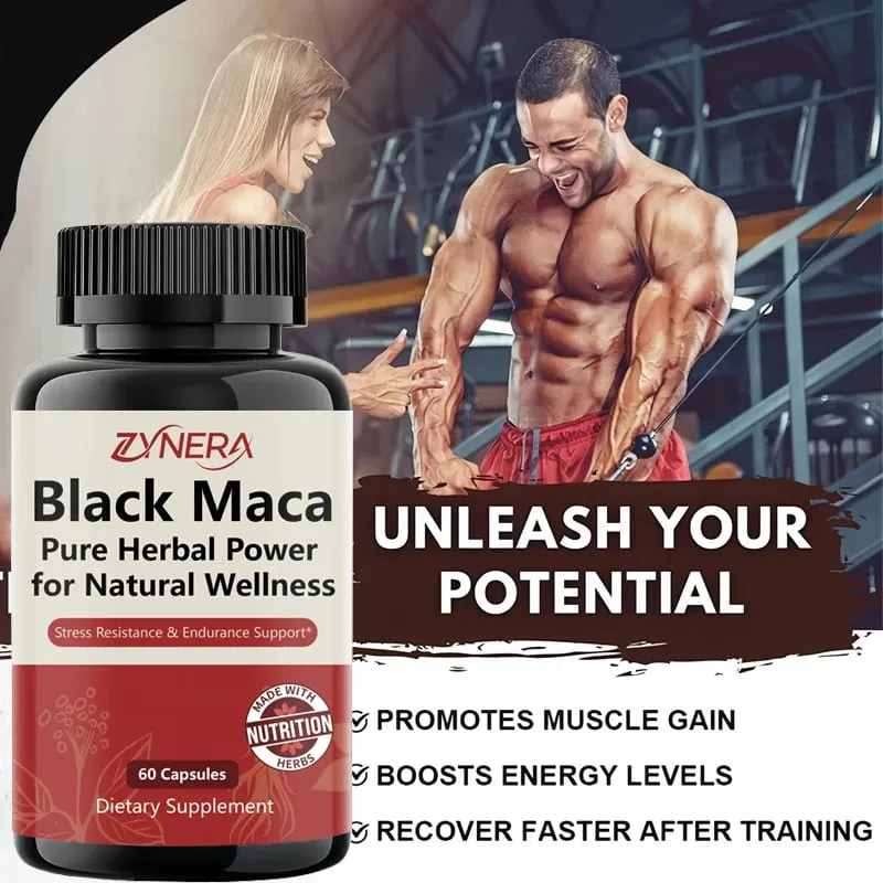 Natural Best Male Enhancing Capsules Maca ยาเสริมที่มีประสิทธิภาพยาวนานสำหรับผู้ชาย สนับสนุนประสิทธิภาพ Men Healthy Energy