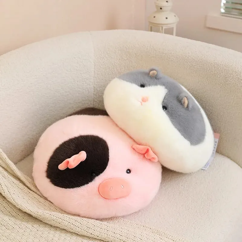 40cm Fluffy Animal Plush Pillow Hamster Rabbit Cow Pig Decompression Sofa Cushion Photography Prop Holiday Present — image 4