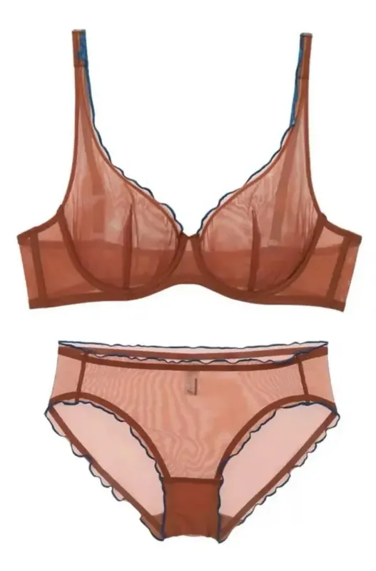 New Arrival Ladies Full Cup Bra Set Ultra Thin Minimizer Sexy Support Anti-Sagging Side Slim ABCD Everyday Comfort Lingerie Set — image 17